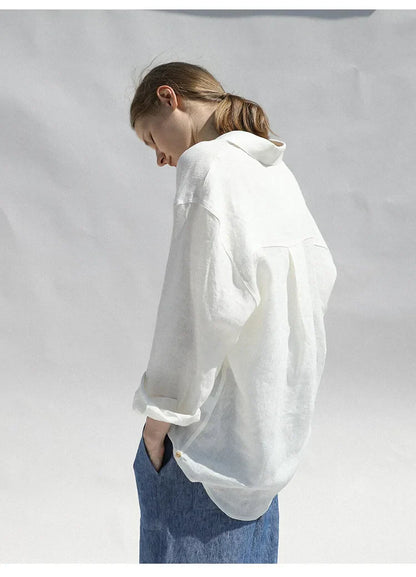 | Oversized Linen Blouse
