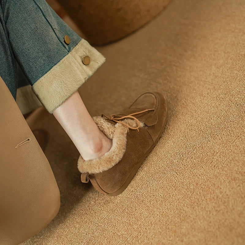 | Suede Wool Moc Boots
