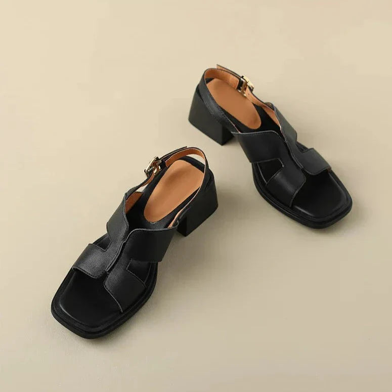 | Leather Heeled Sandals