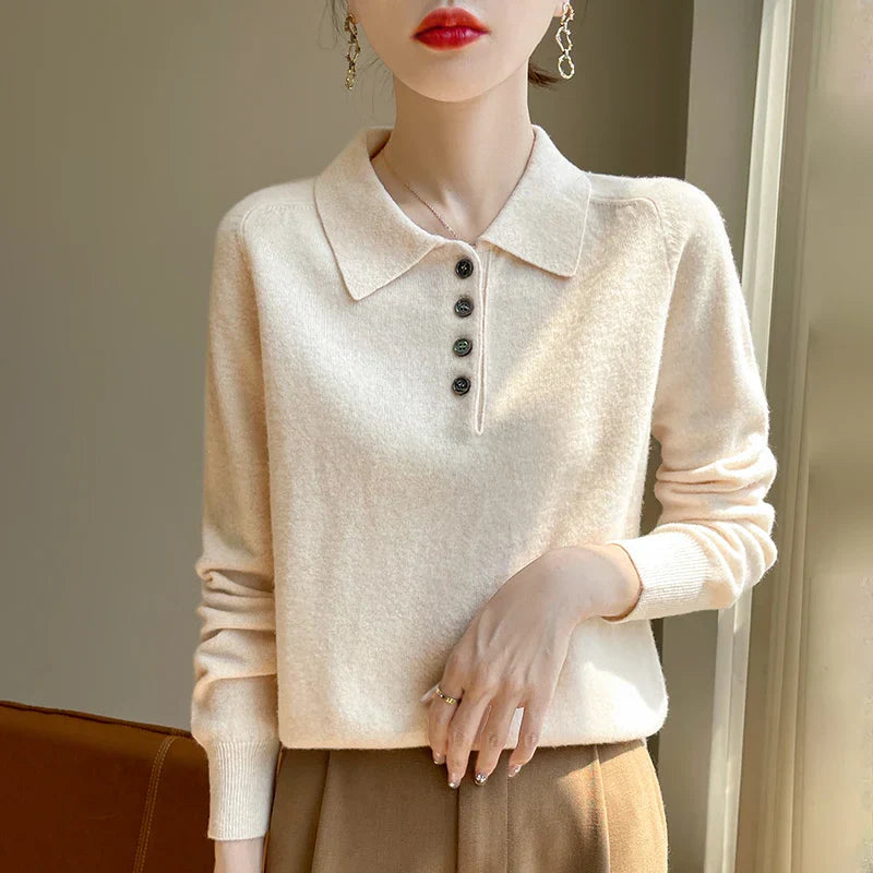 | Wool Polo Sweater