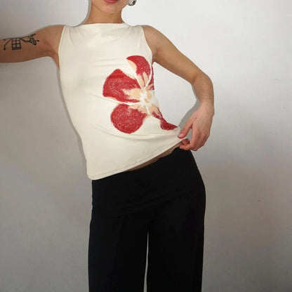 Fitted Floral Vintage Crop Top