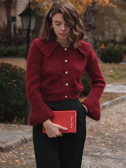 Pleated Flare Sleeve Cropped Coat