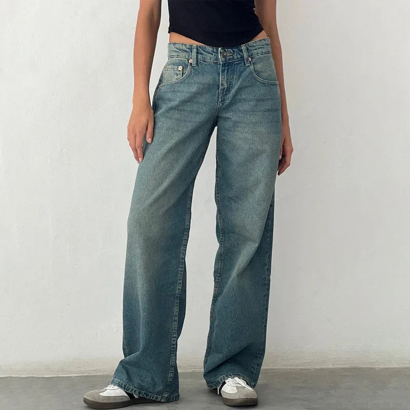 | Low-Waist Denim Pants