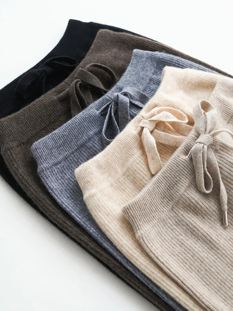 | Wool Knitted Wide Leg Pants