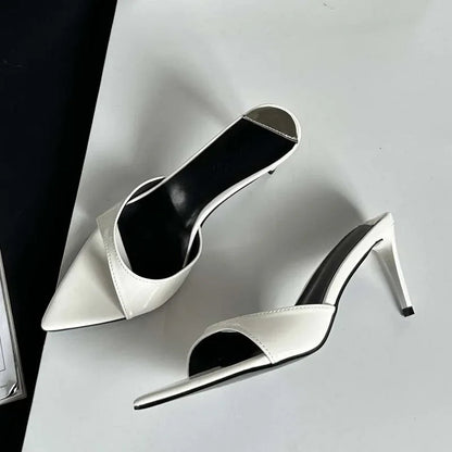 Summer Pointed Toe High Heel Women Slippers Wedding Sandals