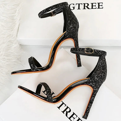 Sparkle Sequins Stiletto Heels Women Pumps - 10 cm Sexy High Heels