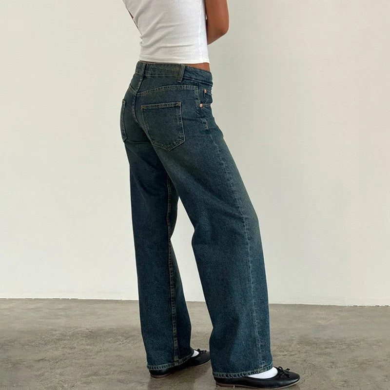 | Low-Waist Denim Pants