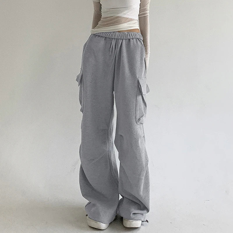Solid Drawstring Cargo Pant