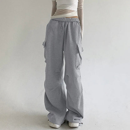 Solid Drawstring Cargo Pant