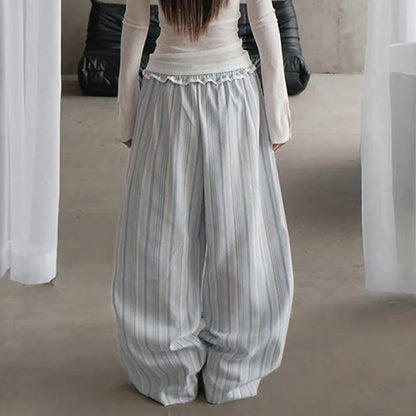 Striped Patchwork Waist Pant