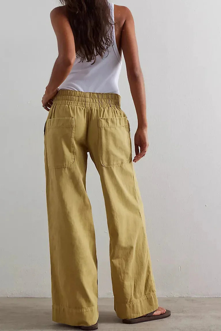 | Wide-Leg Denim Jeans