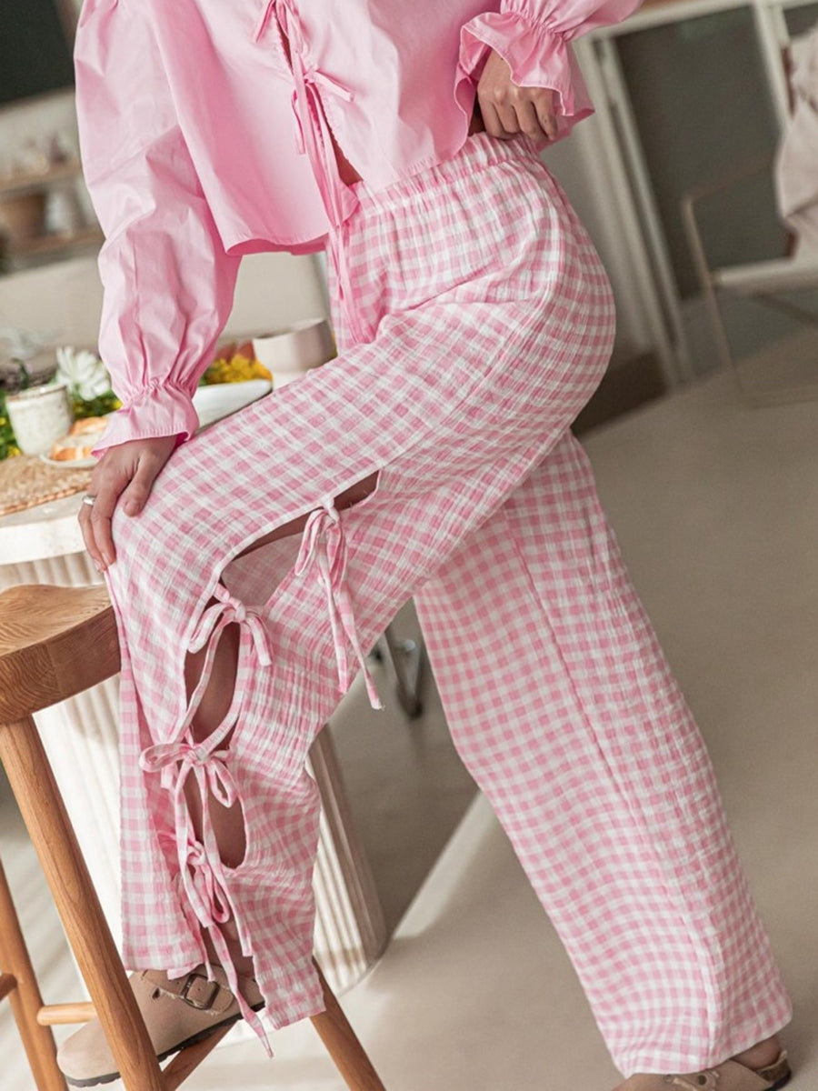 | Checkered Cotton Trousers