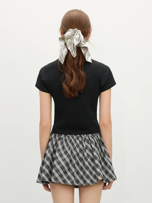 Sun-Resistant Slim Cropped T-shirt