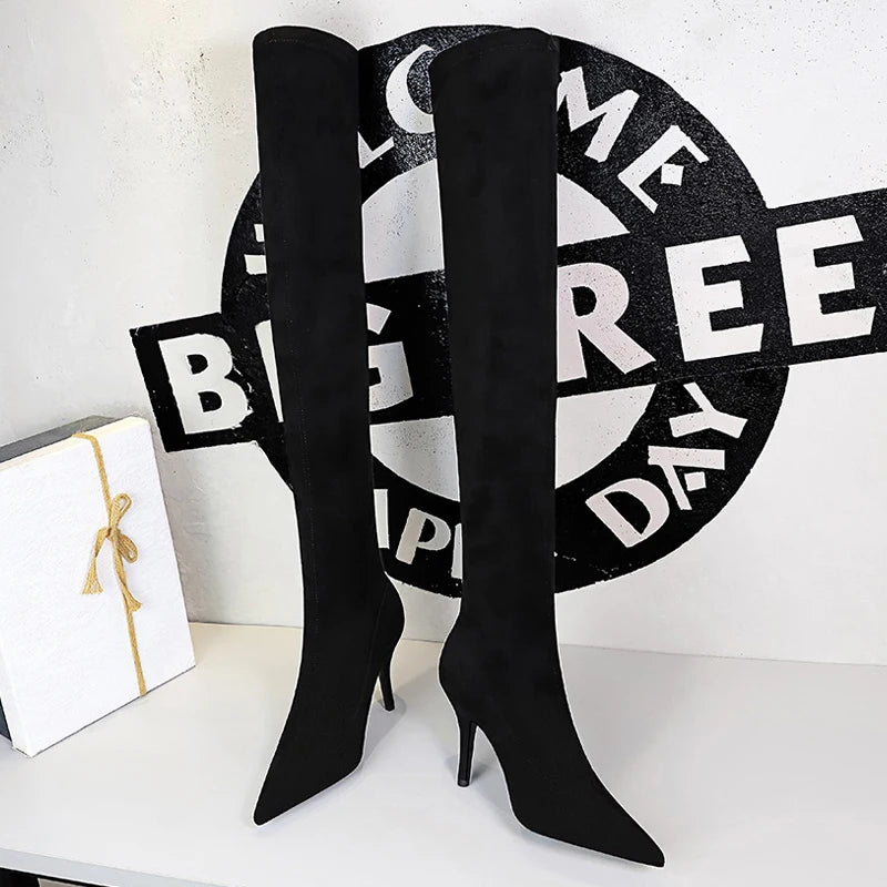 Sexy Slim Over the Knee Suede Winter Boots - Keep Warm