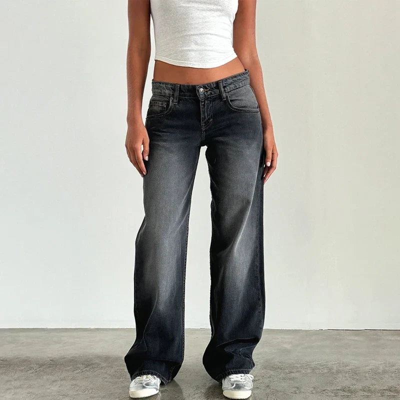| Low-Waist Denim Pants