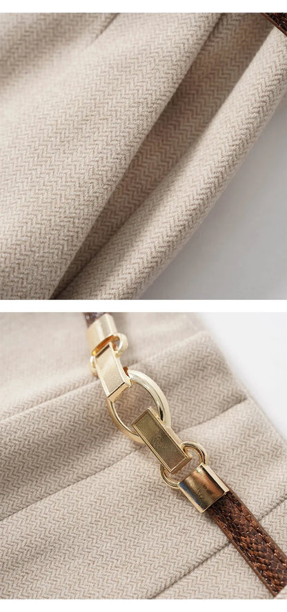 | Wide Leg Wool Trousers