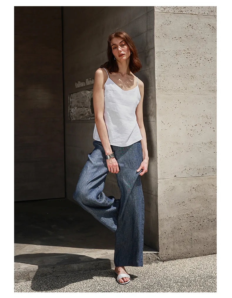| Linen V-Neck Camisole Top