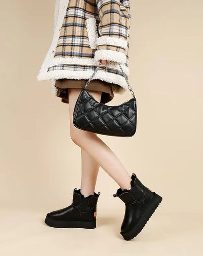 | Leather Fur Boots