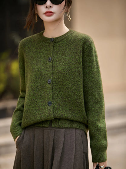 | Chunky-Knit Alpaca-Blend Cardigan