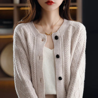 | Cable Cashmere Cardigan