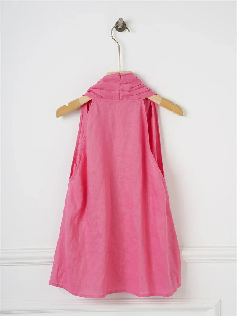 | Drape Linen Vest