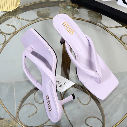 Stylish stiletto heel flip flops for women's summer fashion