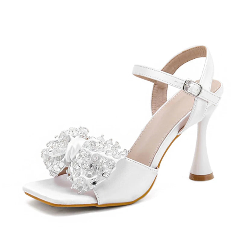White Gladiator High Heel Sandals for Women 9CM