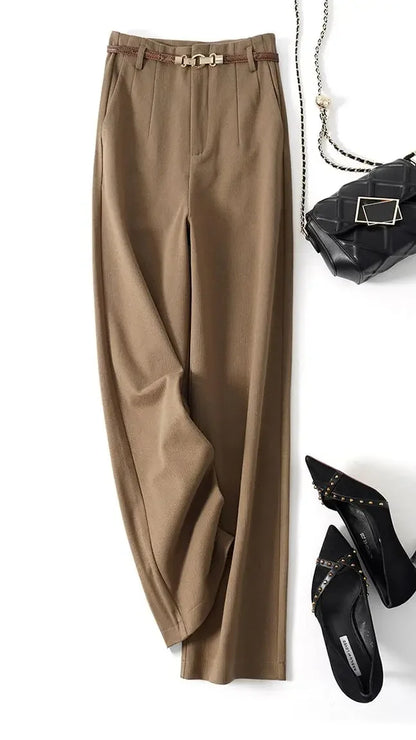 | Wide Leg Wool Trousers