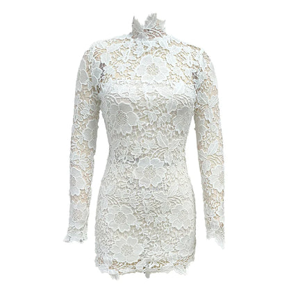 Lily White Lace Party Dress