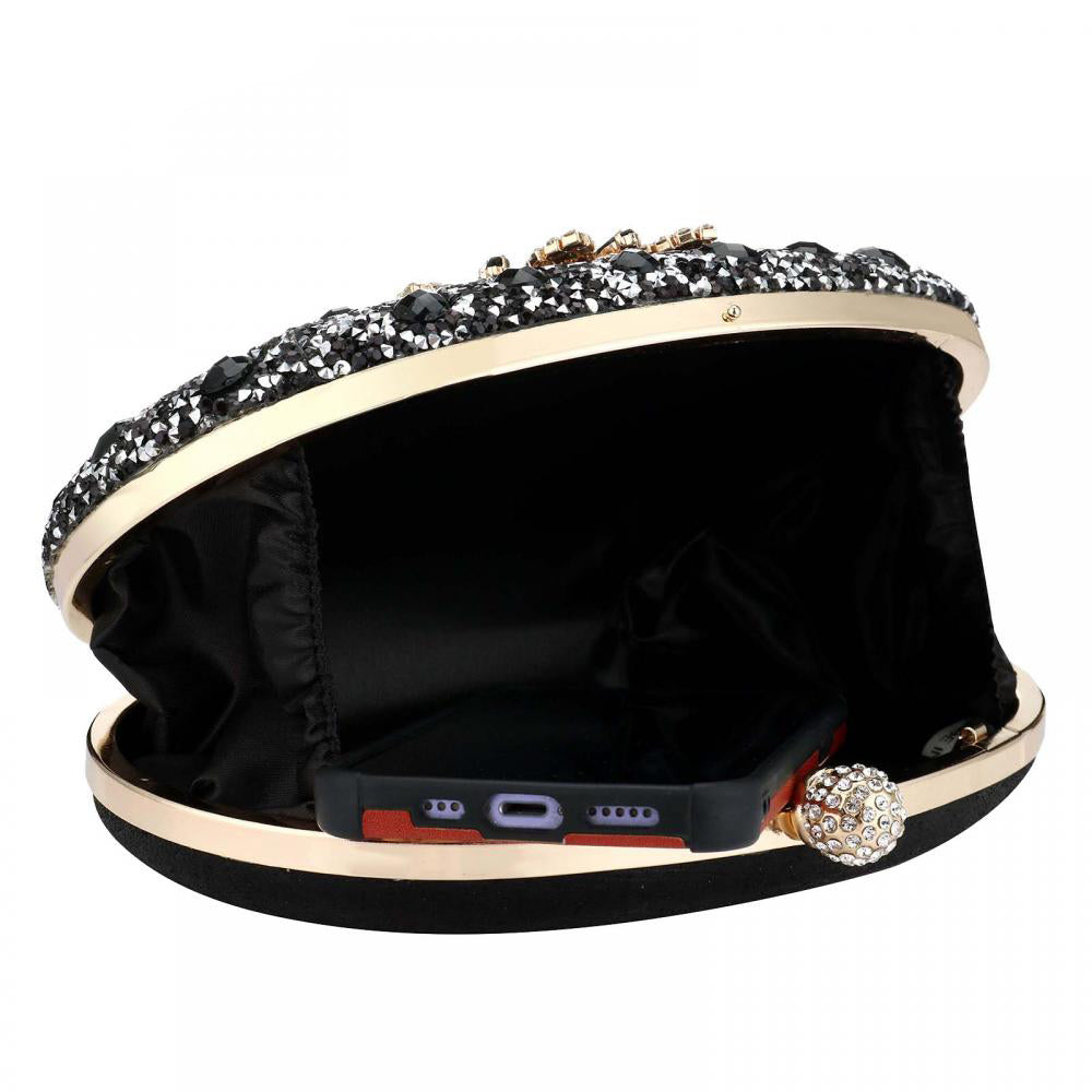 Solar Rhinestone Clutch Bag by Genesis
