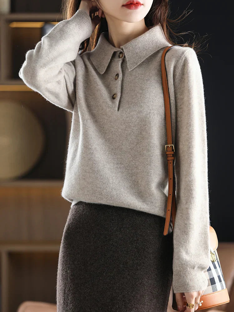 | Wool Polo Sweater