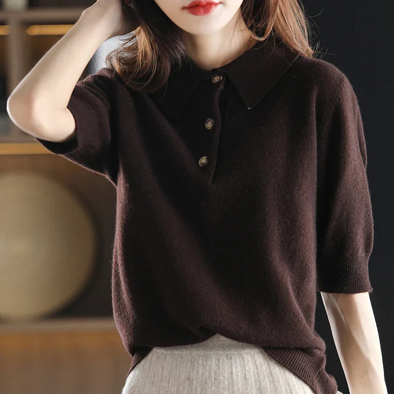 | Wool Polo Sweater