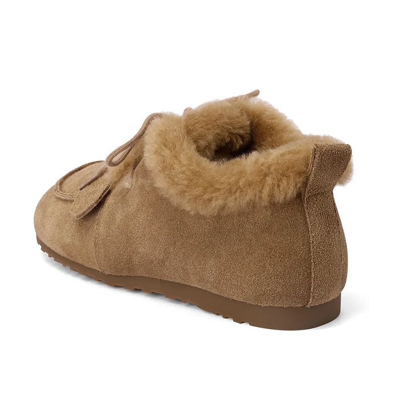 | Suede Wool Moc Boots