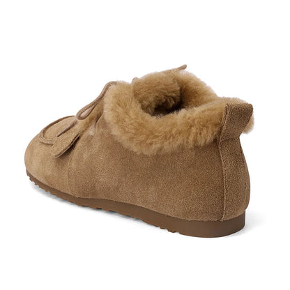 | Suede Wool Moc Boots