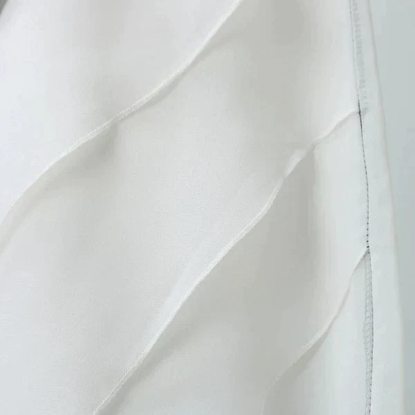 Boat Neck Asymmetric Diagonal Tiered Ombré Column Maxi Gown