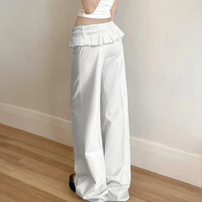Pleated Straight Loose Pant