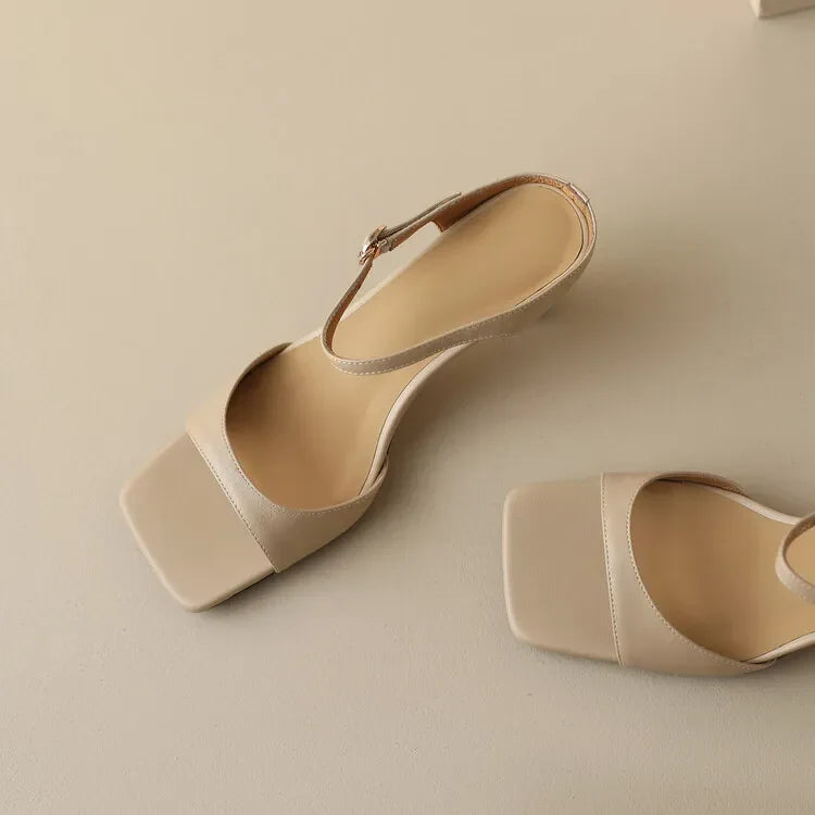 | Leather Heel Mules