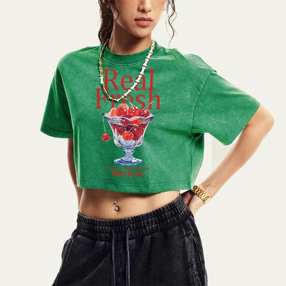 Cherry Cup Washed Slim Fit T-shirt