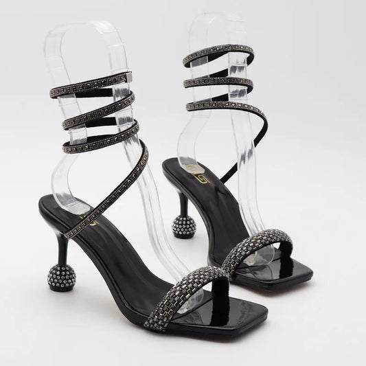 Rhinestone Fairy Open-toe High Heel Rome Sandals for Women
