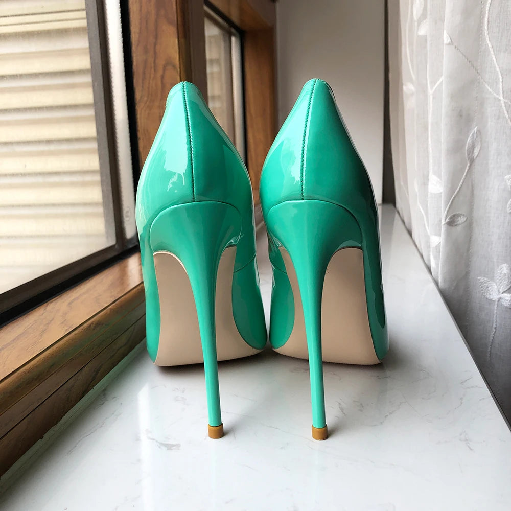 Mint Green Pointy Toe High Heel Shoes - 8cm, 10cm, 12cm