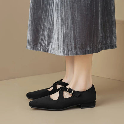 | Buckled Suede Mule