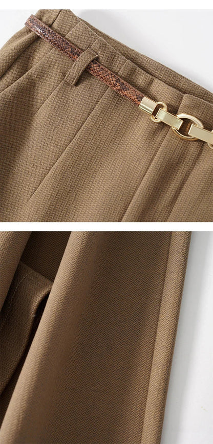 | Wide Leg Wool Trousers