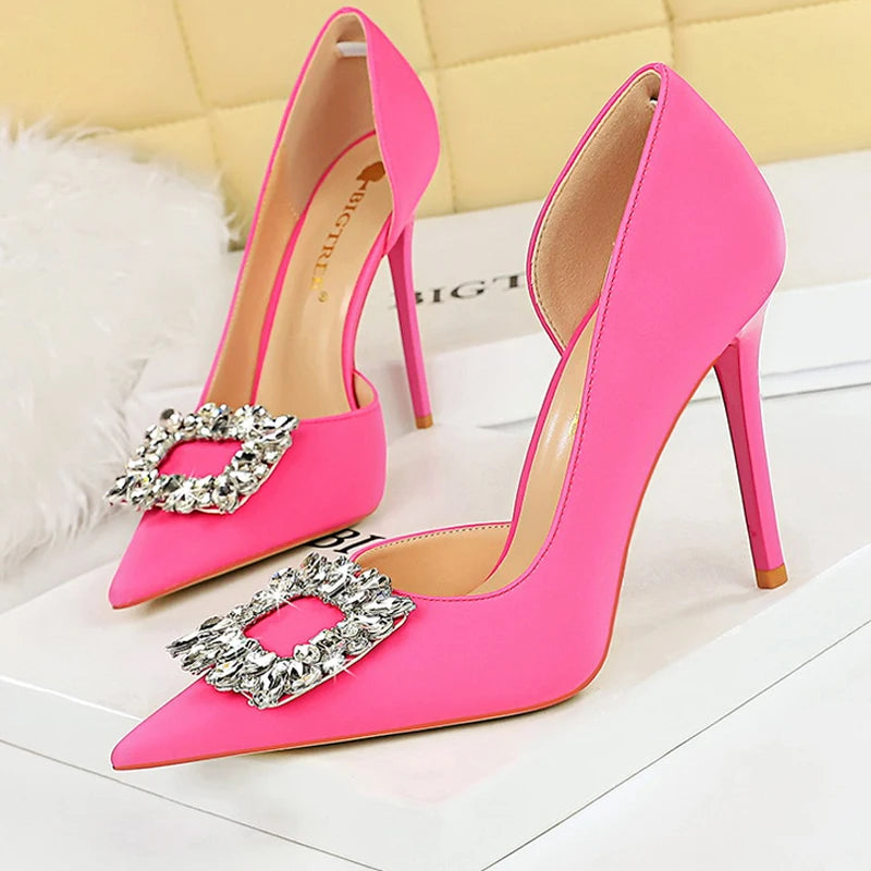 Luxury Rhinestone Design Women Pumps High Heels 10.5 Cm
