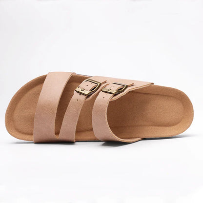 | Nappa Leather Orthopedic Double Buckle Slide