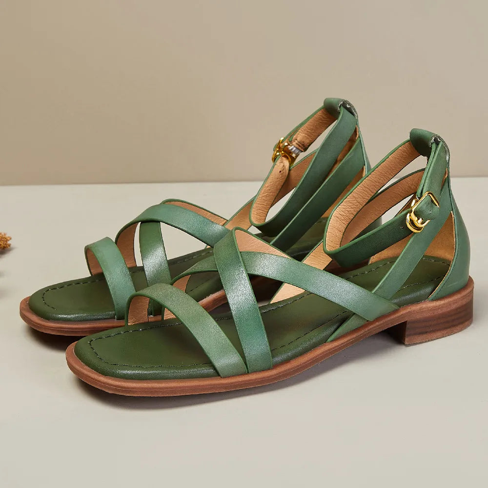 | Crosswalk Orthopedic Leather Sandals