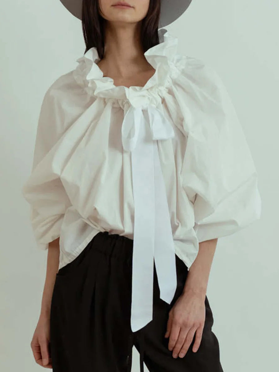 | Puffed Cotton Blouse