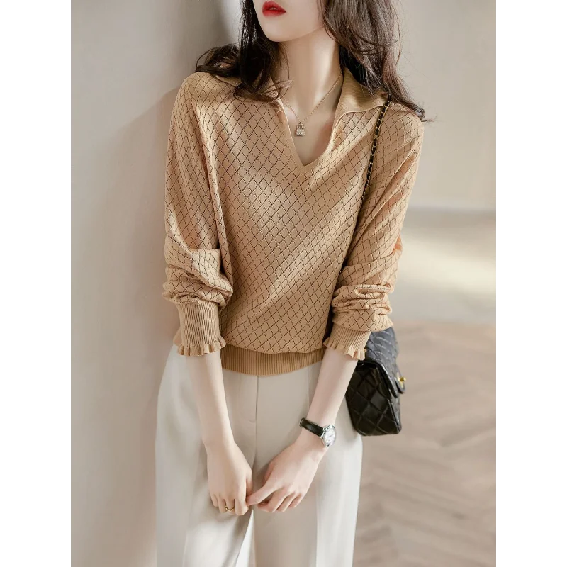 | Knit Top in Diamond Pattern