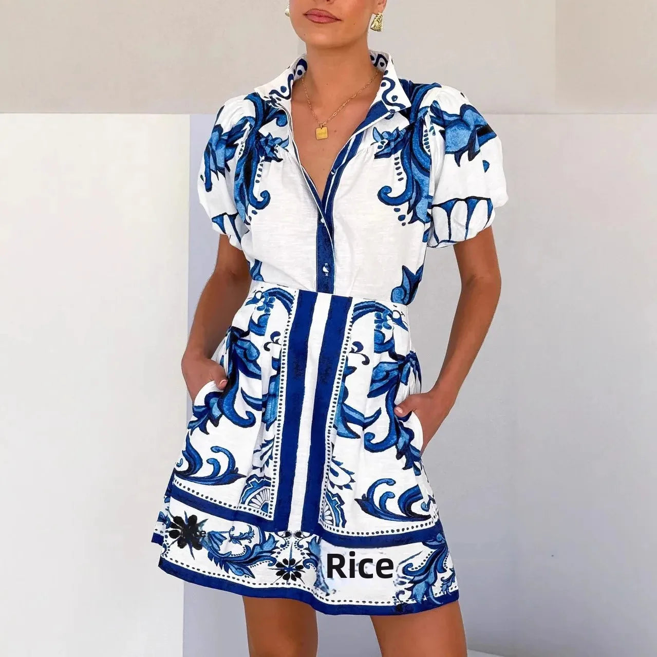 | Linen Floral Cocktail Dress