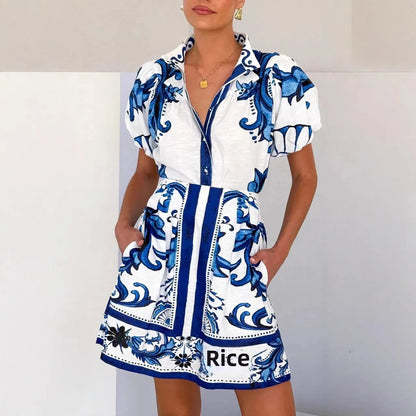 | Linen Floral Cocktail Dress