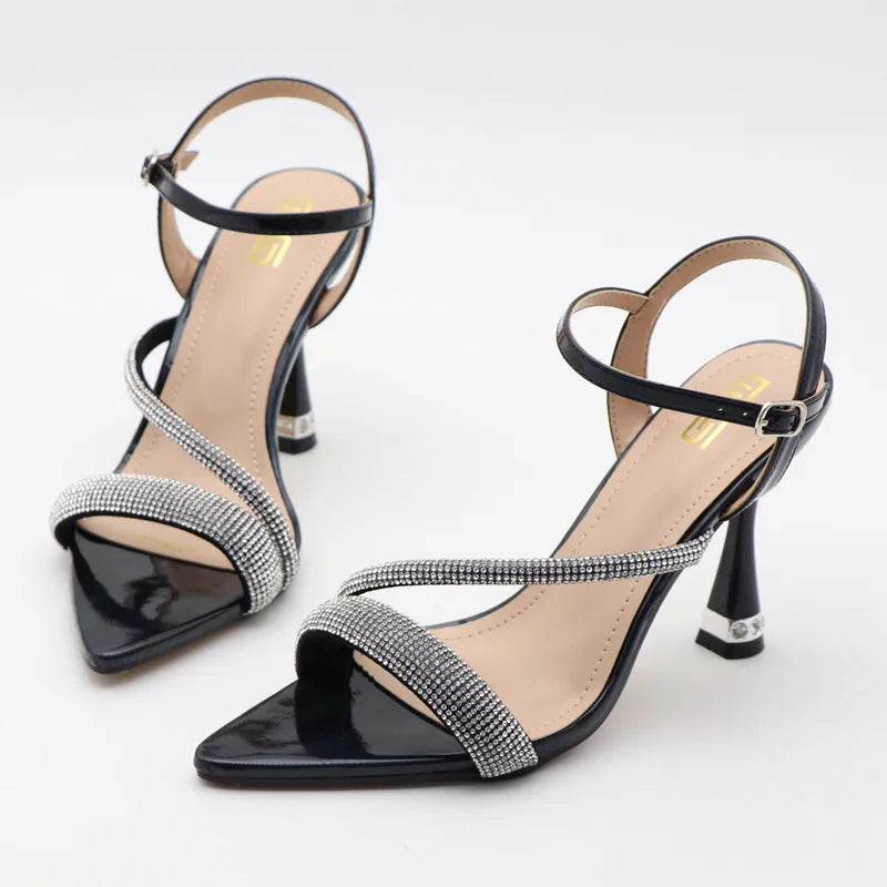 Elegant green high heel shoes for summer, new luxury design